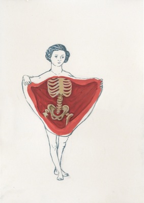 Aleksandra Waliszewska, Anatomica, mixed media on cardboard, 25x35 cm, 2010