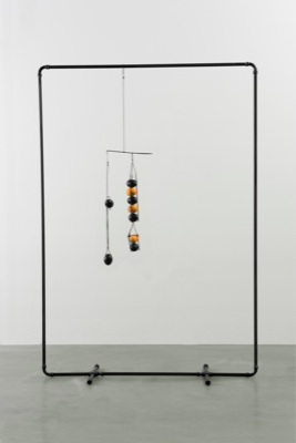 Luca Trevisani, Packaging lesson n.1, 2011, Iron, egg shells, paint, metal, 160 x 111 x 37 cm, Unique piece