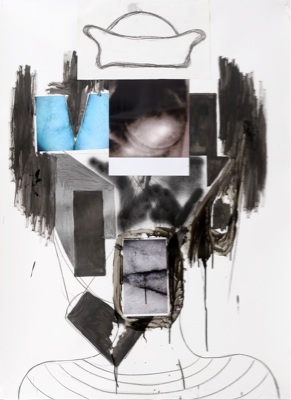 Jannis Varelas, Sailor, 2010, mixed media on paper, 150 x 110 cm, Courtesy The Breeder, Athens